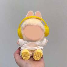 Doll Clothes For Labubu, Christmas Costumes For 15.01-16.99 Cm Cute Q Edition Doll Accessories Dress Up Interactive Gifts, Holiday Gift Doll Costumes (Doll Not Included) For Doll Four Piece Set (Pants+Headphones+Top+Shoes)