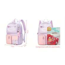 Backpacks For Girls, Cute Backpack Suitable For Work, Travel, Comfortable Handheld, Smooth Zipper, Winter Gift, Brithday Gifts - Màu tím - Xem 3