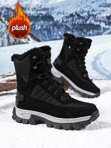 Botas de nieve de caña alta para hombres, botas versátiles deportivas y casuales para el trabajo, zapatos con elevador, botas para otoño/invierno