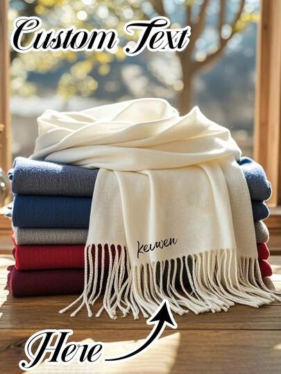 Nueva bufanda con borlas esponjosas para mujeres, con estilos personalizables. Disponible en unicolor, cálida y cómoda, de moda y versátil. A prueba de viento y transpirable, adecuada para uso al aire combinación diaria. Artículo esencial para cumpleaños, vacaciones, fiestas, parejas, salidas, escuela, temporada de regreso a clases y otoño/invierno.