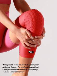 JINGBA SUPPORT 1 pieza Rodillera transpirable y de enfriamiento con panal, soporte para la pierna a prueba de choques para baloncesto, ciclismo, mujeres y hombres