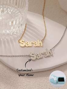 2pcs Customized Heart Lock Necklace With 2 Names, Romantic Gift For Valentine's Day, Mother's Day, Birthday, Anniversary, Friends, Graduation, Christmas, Premium Family Gift