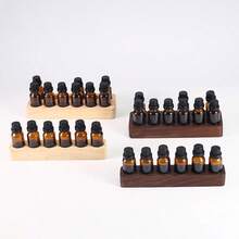 Black Walnut & Pine Essential Oil Bottle Storage Box, Simple & Fashionable Aromatherapy Display Shelf