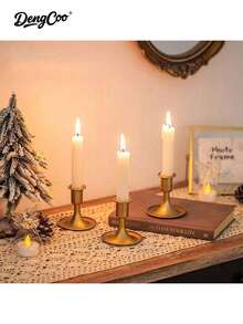 Dengcoo 1 pezzo Portacandele decorativo, Portacandele retrò, per tavoli da pranzo, Luce romantica delle candele, Accessori per la cena