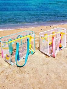 1个防水购物袋，可作收纳袋和旅行袋使用。适用于婚礼、生日、海滩和节日等场合，非常适合伴娘、学生和海滩郊游。适合初中、高中、大学、大一、大二及低年级学生使用。 - 彩色 - 查看 1