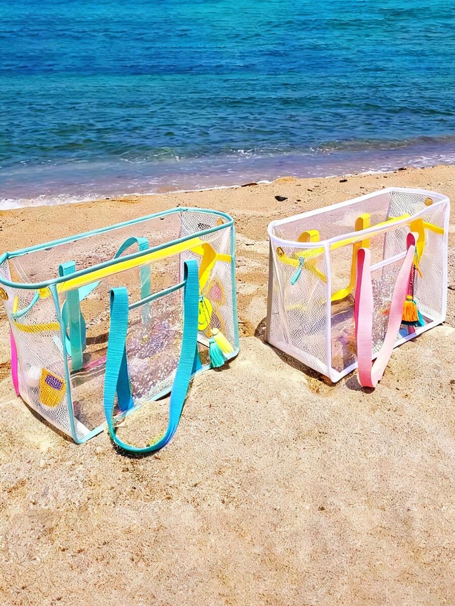 1个防水购物袋，可作收纳袋和旅行袋使用。适用于婚礼、生日、海滩和节日等场合，非常适合伴娘、学生和海滩郊游。适合初中、高中、大学、大一、大二及低年级学生使用。 - 彩色 - 查看 1