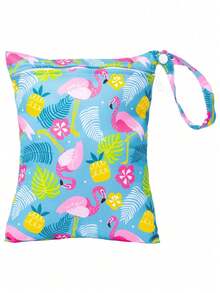 1 件装卡通印花湿袋尿布袋婴儿洗澡家庭装饰礼品