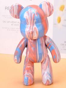 33厘米流体熊，100毫升流体丙烯颜料，DIY绘画雕塑手工绘画暴力熊模型娃娃父母装饰娃娃家居房间装饰，三种以上颜色，效果更佳，办公室、卧室、客厅、教室装饰，圣诞礼物，万圣节礼物 - 彩色 - 查看 5