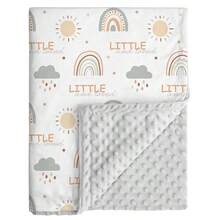 Unisex Baby Blanket, Super Soft Nursery Fleece Blanket, Printed Pattern, Dotted Fleece Backing, Newborn Printed Blanket - Multicolor - View 23
