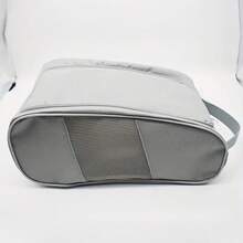 Bolsa de zapatos de portátil, bolsas porta zapatos de tela Oxford, bolso de ligero transpirable, bolsa de zapatos de tenis de fútbol a prueba de polvo - Gris Claro - Ver 2