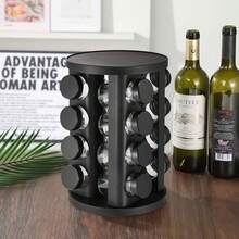 Gewürzflaschen-Drehspeicher-Regal, speziell für die Küche geeignetes drehendes Gewürzregal, tragbares und robustes Drehspeicher-Regal, Gewürzflaschensatz, runde Gewürzgläser, Küchen-/Grill-Gewürzflaschen, Gewürzregal-Aufbewahrungsbox, Küchenutensilien, Küchenausstattung (Das Regal wird von Hand zusammengebaut. Leichte Kratzer sind normal. Interessierte Personen sollten beim Kauf vorsichtig sein)