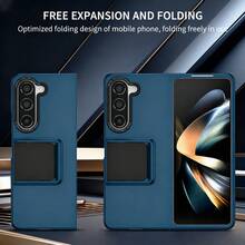 Hadaasi 1 pieza Funda de teléfono con acabado mate y absorción de golpes, ajustable y plegable en varios ángulos, en color azul nebuloso, apta para Samsung Galaxy Z Flip7/Z Flip6/Z Flip5/Z Flip4/Z Flip3/Z Fold 7/Z Fold 6/Z Fold 5/Z Fold 4/Z Fold 3