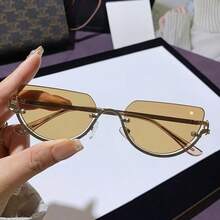 Futuristic Rimless Y2K Fashion Glasses For Women Men,Metal