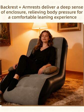 1 pieza Sofá inflable grueso, proporciona comodidad y durabilidad para la decoración interior. Adecuado para dormitorio, sala de estar y espacios de ocio. El material de alta calidad garantiza un uso duradero.