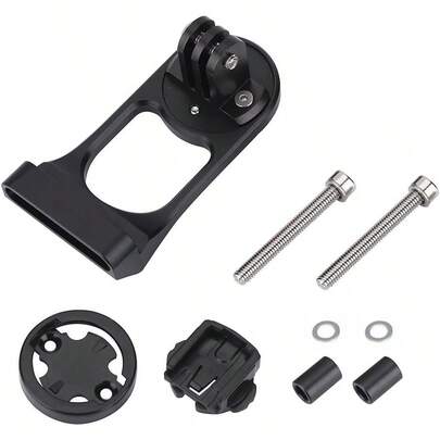 Dioche Soporte de Extensión ara Bicicleta, Soporte de Montaje en Computadora para Bicicleta, Soporte de AleacióN De Aluminio, Ciclismo, Soporte de Montaje para VáStago de Bicicleta(Negro)