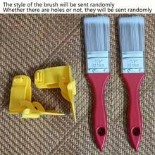 Non-Shedding Edge Painting Dual-Tone Portable Wood Handle Paint Brushes With Color Separation Finish