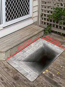 1pc New 3D Optical Illusion Doormat - Endless Fun Design, Christmas Gift, Suitable For Living Room, Bedroom, Indoor - Machine Washable - Flannel Material, Soft Wrap, Skin-Friendly, No Balls, Slightly Water-Resistant Easy Care, Odorless - Ideal For Home Decor, Room Decor, Living Room Carpet, Bedroom Carpet, Bathroom Carpet, Kitchen Carpet, Area Rug, Hotel Decor - Area Rug, All Season Use