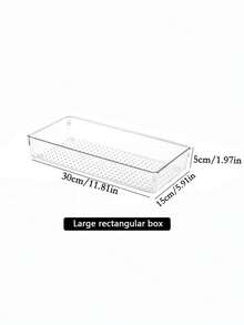 1pc大号透明塑料收纳盒办公桌抽屉式亚克力储物盒家用多功能收纳自由组合配套套装卧室浴室厨房办公室收纳盒护肤品香水口红指甲油化妆刷眼影粉扑分类收纳圣诞节万圣节感恩节秋冬家居收纳摆件