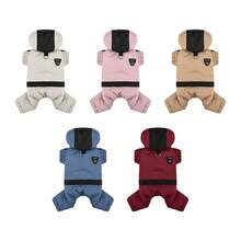 Casaco de inverno para cães de alta qualidade, 1 peça, à prova de vento, quente, macacão de quatro patas para cães pequenos/médios, Natal, decorações de Natal - Multicolorido - Ver 5