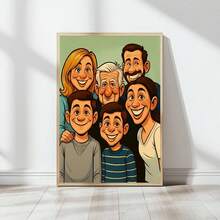 1 buc. Fotografie personalizată în portret de desene animate - Cadou personalizat pentru familie și prieteni - Imprimeu pe pânză înrămat/neînrămat - Decor modern pentru casă - Încarcă fotografia ta - Decorațiune pentru sufragerie, dormitor, birou - Cadou memorabil pentru ziua de naștere, aniversare - Artă murală personalizată de înaltă calitate, artă în stil desene animate, ilustrație vibrantă, design, material durabil