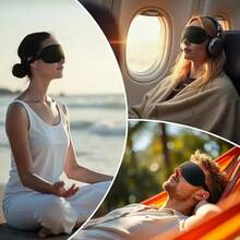 2pcs Super Comfortable 3D Contoured Sleep Mask - 99% Blackout Zero Pressure Design, Breathable Soft Adjustable, Suitable For Adult Men & Women Travel Nap Yoga Sleep, Great Gift - Pink - View 3