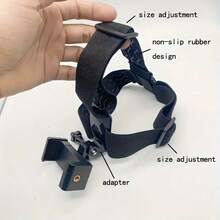 1pc/Set Adjustable Head-Mounted Phone Camera Holder, Head Strap Clip Accessory For First-Person POV Video Shooting, Live Streaming, Video Editing