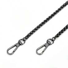 Correa de cadena DIY para bolso, con opciones de multicolor y multitamaño, accesorio para asa de bolso, correa de hombro, correa cruzada, cadena de repuesto de metal para bolsos de mujer - Negro - Ver 4