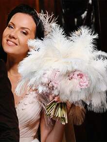 1/3/5/10/20/30 buc pene de struț albe, decorațiuni luxoase și elegante din pene albe 25cm-50cm, potrivite pentru decorul casei, aranjament floral, decorarea camerei, decorarea de Ziua Îndrăgostiților, meșteșuguri DIY, umplerea vazei - Multicolor - Vizualizare 2