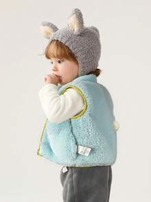 Balabala BalaOne 2025 Autumn Young Boy Thick Warm Vest Jacket - Ice Blue - View 3