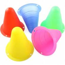 100 Pcs Mini Cones Set, Sports Training Markers, Lightweight Stackable Plastic Cones, For Soccer, Basketball, Fitness Drills & Classroom Coordination Games - Multicolor - View 6