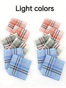 24 chiếc khăn tay kẻ caro thấm hút polyester cổ điển dành cho nam, khăn tay cổ điển dành cho phụ nữ lớn tuổi, khăn lau chùi hàng ngày hình vuông nhỏ dùng cho mùa thu/đông. Quà tặng tuyệt vời cho bạn bè, Giáng sinh, sinh nhật mẹ - Nhiều màu - Xem 11