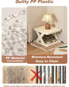 9/6 Tier Vertical Shoe Stand Space Saving Narrow Shoe Rack, Small Shoe Shelf, DIY Free Standing Shoes Storage Organizer For Entryway, Closet, Hallway, Easy Assembly And Stable In Structure, Black & White, Plastic Material, Consumables