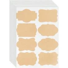 2" X 3" Labels For Jars,Canning Labels For Mason Jars, Blank Stickers To Write On,Kraft Sticky Label Sticker For Bottles, Christmas Presents Gift Tag Name Sticker - 藝術 - 查看 1