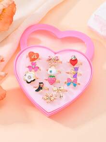 36 件/24 件/12 件锌合金环，3D 雕塑设计，可调节开口，油画技术，色彩持久，庆典礼品盒包装，日常穿着和化妆派对的散装包装