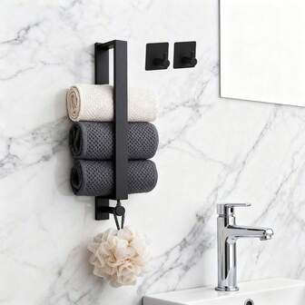 Heavy Duty Stainless Steel Towel Bar, Wall Mounted Towel Rack For Bathroom, Restroom, Bar Accessories