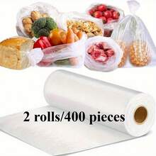 400 PCS Food Storage Bags - Large Clear Plastic Bags With Zip Lock, Bulk Value Pack For Freezing Food, Grocery Freshness, Sous Vide & Vacuum Sealer Rolls - 2 Rolls (400 Sheets) - View 9