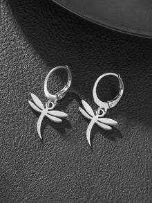 1 Par de Brincos Pingente de Animal em Aço Inoxidável - Borboleta, Libélula, Urso, Elefante, Espinha de Peixe, Cobra, Abelha, Macaco, Peixe - Adequado para Família, Amigos, Uso Diário, Presente