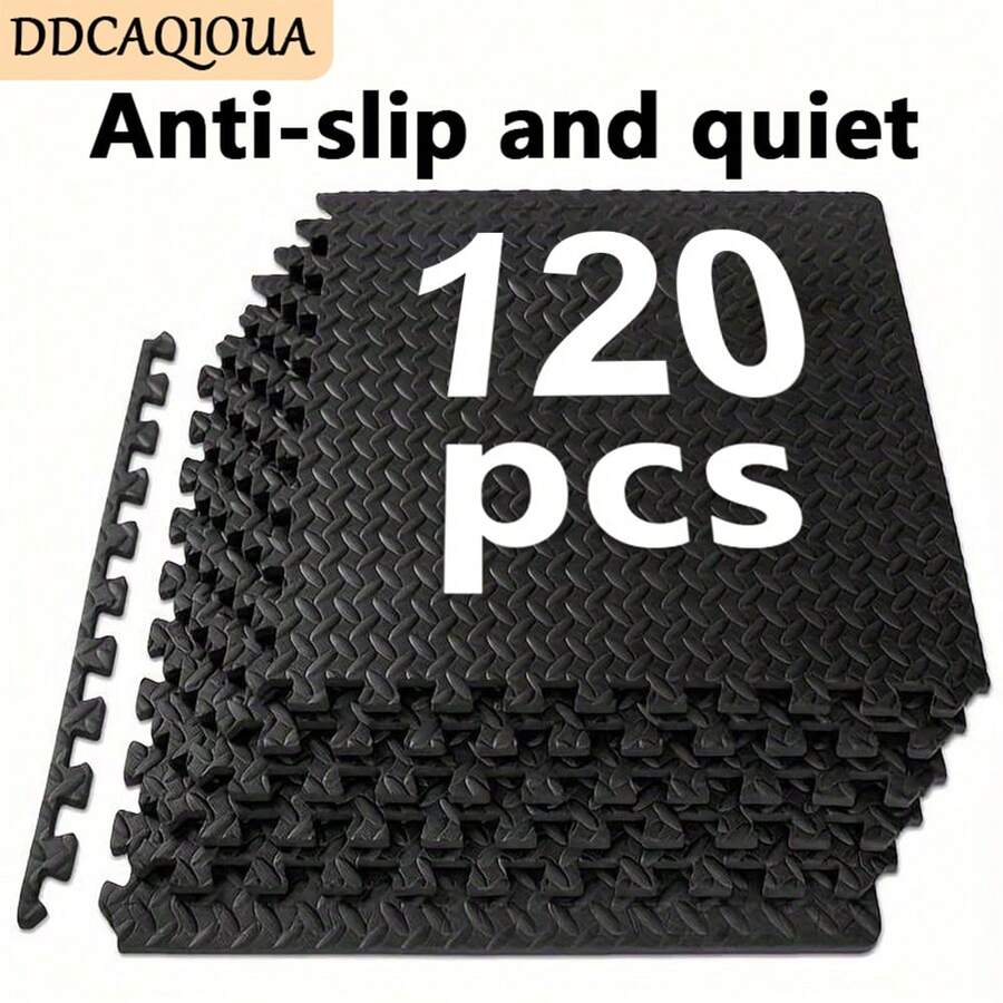 DDCAQIOUA 20/40pcs alfombrillas de espuma EVA de alta densidad (gris negro) con tableros de espuma empalmables: suelo antideslizantes, alfombra duraderas y cómodas, ideales para pisos de gimnasios, cintas de correr, tatamis, salas de pesas, colchonetas de protección para pisos, pisos de piscinas removibles y Pilates: ¡pisos de gimnasio multiusos para mayor agarre!