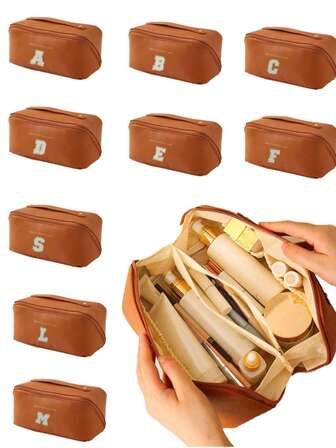 1 pieza Bolsa de maquillaje de viaje impermeable de gran capacidad, organizador de brochas de maquillaje multifuncional, estuche de almacenamiento de maquillaje portátil, adecuado para viajes de verano, cuidado de la piel, cosméticos, brochas de maquillaje, paleta de sombras de ojos, polvo, loción, lápiz labial, almacenamiento de joyas, regalo para dama de honor, regalo del Día de la Madre, regalo para amigos y maestros, bolsa de maquillaje, bolsa de maquillaje, bolsas de maquillaje, bolsa de cosméticos, organizador de maquillaje, viaje, bolsa de maquillaje, bolsa, tocador, bolsa de maquillaje, artículos esenciales de viaje, bolsa, accesorios de tocador, bolsa de maquillaje pequeña, bolsa de maquillaje, bolsa de cosméticos, artículo esencial de viaje, gran capacidad, bolsa de maquillaje grande, regalos de Navidad, bolsa, viaje, regalos para mujeres, artículo esencial de viaje, bolsa, embrague / bolso pequeño, organizador de maquillaje, organizar maquillaje, bolsa, soporte de brochas, m