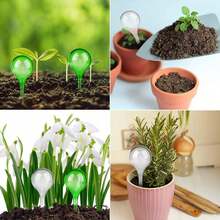 1/3Pcs Plant Watering Bulbs Automatic Self-Watering Globes Plastic Balls Garden Water Device Watering Bulbs For Plant Promotion(White&Green) - Multicolor - View 9