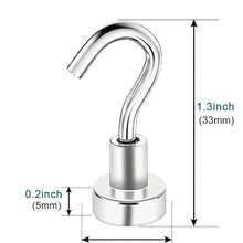 3 Peças Ganchos Magnéticos, Ímãs Fortes e Resistentes Tipo S para Pendurar, Churrasqueira, Cozinha, Garagem, Trabalho e Escritório, etc.