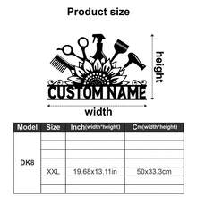 1pc Personalized Hair Dresser Name Sign, Hair Salon Metal Sign, Custom Hair Stylist Metal Wall Art, Barber Shop Metal Wall Decor, Hair Stylist Gift - 彩色 - 查看 34