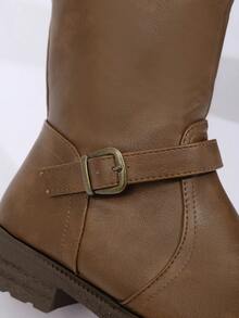 女士新款欧美秋冬季百搭中筒靴骑士靴时尚大码女靴