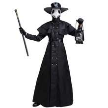 Costume e set di accessori per Halloween da medico della peste in stile steampunk medievale per u omo, nero - nero - Visualizzare 6