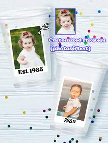 1/5/20/50pcs Customized Stickers, Customized Photos And Text, Making Cute Gifts, Cup Decoration Stickers, Self-Adhesive Stickers, Decorations, Meaningful Gifts, Commemorative Gifts, Customized Text, Special Gifts, Holiday Decorations, Kitchen, Boyfriend Romantic Love Gifts, Father/Mother Gifts, Lover/Couple/Best Friend Gifts, Room Decoration Night, Surprise Gifts, Beautiful Accessories, Romantic Gifts