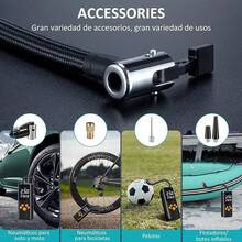 Compresor de Aire Inalámbrico, 150PSI Inflador de Llantas Portátil con Pantalla LED Inteligente, 80W Bomba de Aire con Batería 6000mAh, Apto para Inflar y Presurizar Bicicletas, Autos, Motos y Balones - Inflador de neumáticos A6 - Ver 11