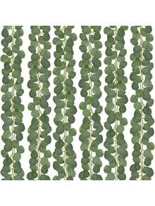 1 pièce/3 pièces/80 pièces Plantes artificielles - Vigne de feuilles d'eucalyptus, décorations de jardin extérieur, décorations d'arbre de Noël, guirlande de fête de mariage, décorations de maison, salle à manger, chambre à coucher, décoration d'hiver, décoration d'Halloween, décoration de Noël, cadeaux d'anniversaire