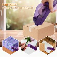 Eagle Automatic Tape Dispenser, Tape Gun Single Handheld Design Perfect For Christmas And Home Gift Wrapping, Free 1 Roll Of 0.5 Inch (12 Mm) And 1 Roll Of 0.75 Inch (19 Mm) Tapes