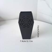Gothic Style Vase, Holiday Decorative Vase, Spider Web Pattern Vase. Dried Flowers, Fresh Flowers, Decorative Flower Vase. Modern Home Decor Flower Vase, Suitable For Halloween Home Decor, Wedding Party, Living Room, Office, Bedroom And Dining Table Decoration Room Decor Glass Vase