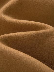 Men's Fashionable Classic Solid Color Woolen Lapel Pocket Long Sleeve Jacket, Suitable For Daily Business Casual Formal Wear, Stylish Minimalist Street Style, Commuting, New Winter Mid-Length Coat - Khaki - View 6